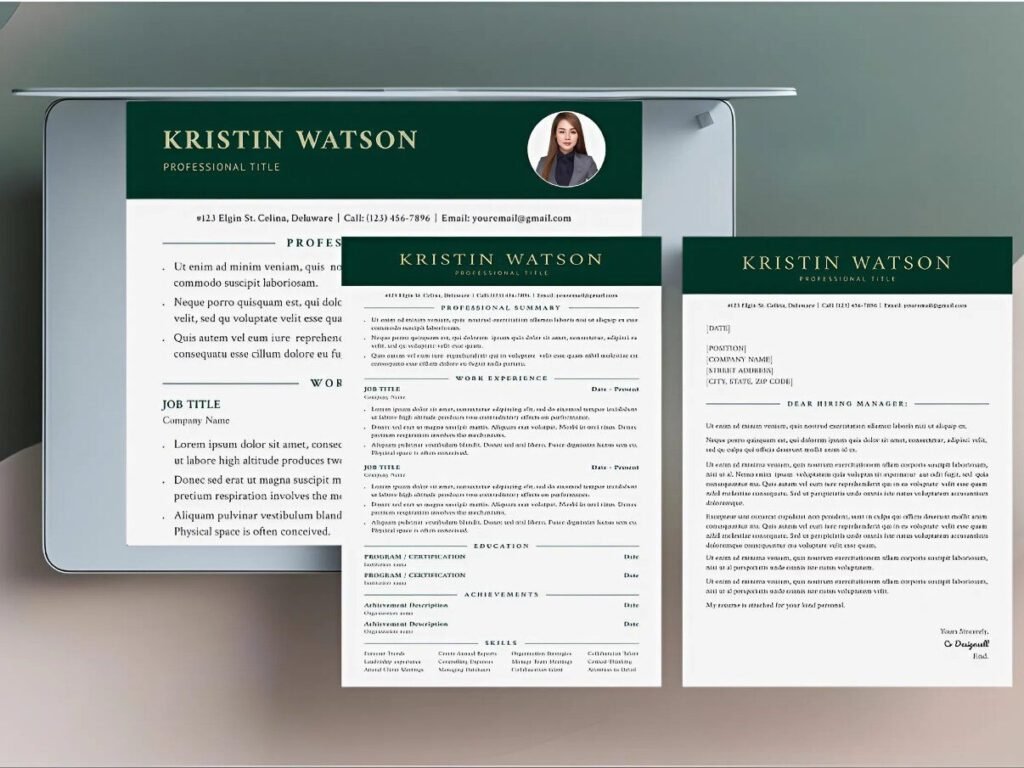 تصميم احترافي لسيرة ذاتية وCover Letter مخصص لسوق العمل السعودي والإماراتي والمصري