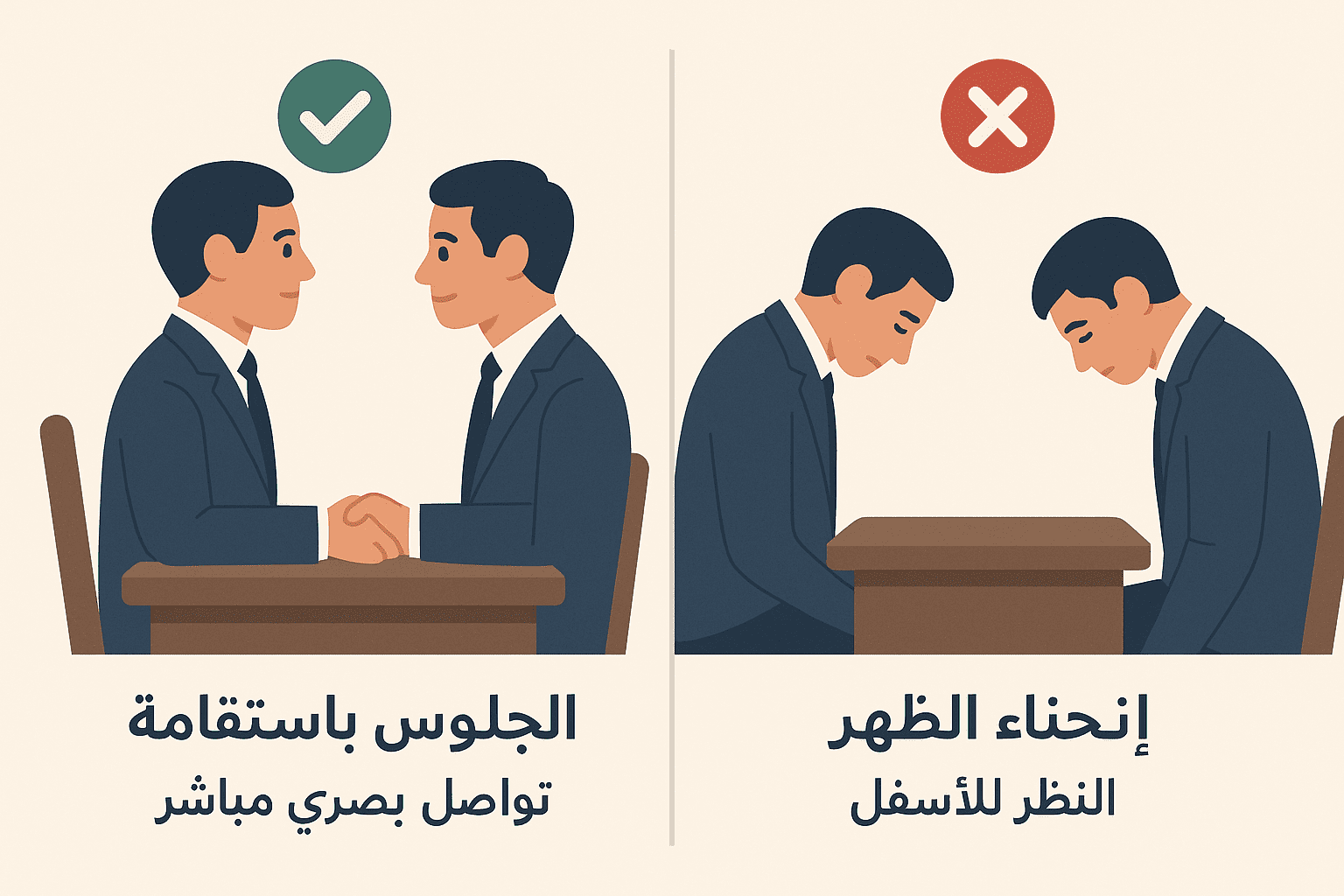 لغة الجسد في المقابلات الشخصية – الصحيح والخاطئ