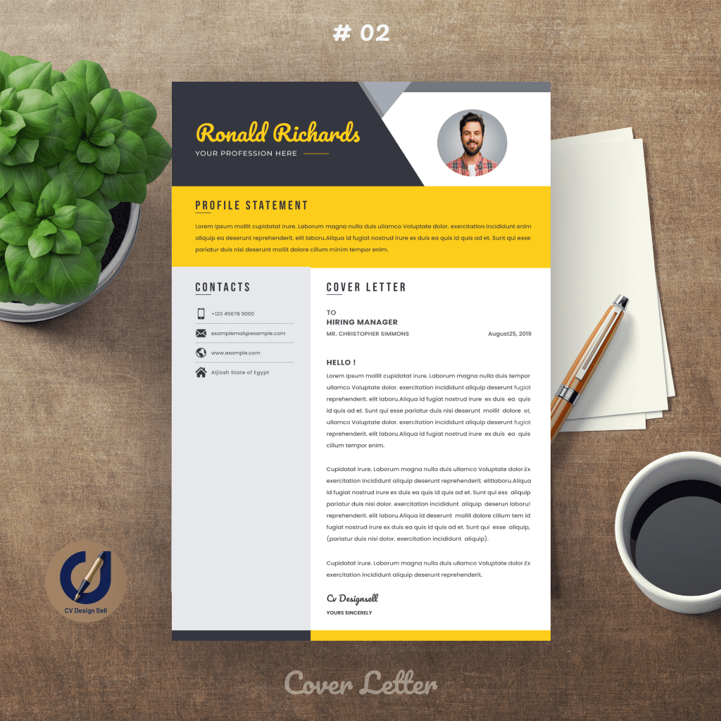 تصاميم السيرة الذاتية الاحترافية – نموذج سيرة ذاتية جاهزة CV