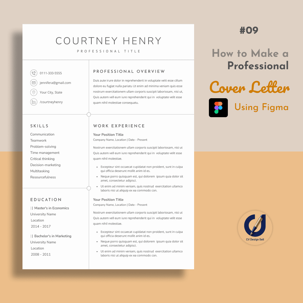 تصاميم السيرة الذاتية الاحترافية – نموذج سيرة ذاتية جاهزة CV