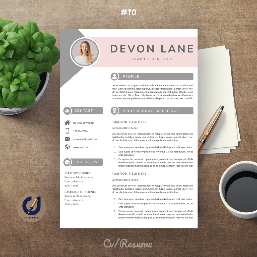 تصاميم السيرة الذاتية الاحترافية – نموذج سيرة ذاتية جاهزة CV