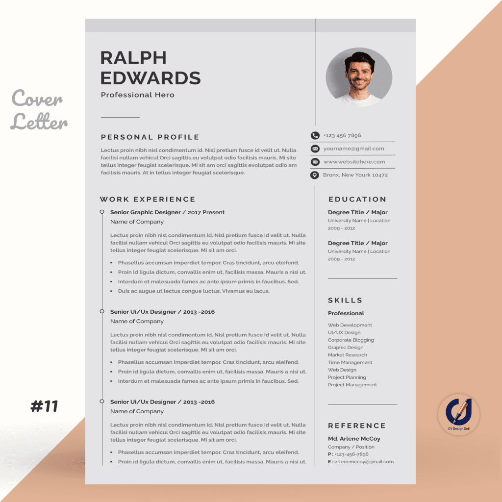 تصاميم السيرة الذاتية الاحترافية – نموذج سيرة ذاتية جاهزة CV