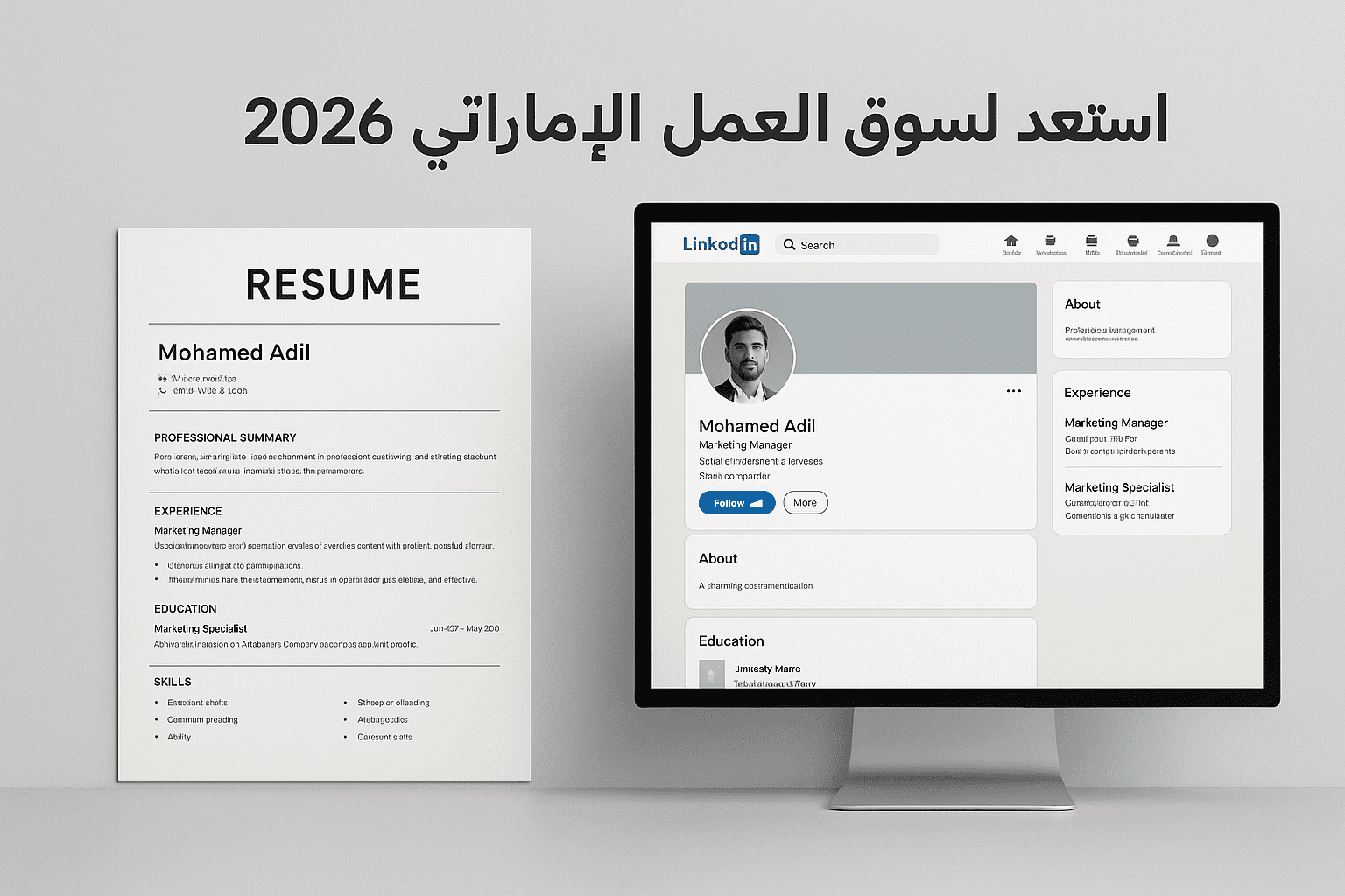 سيرة ذاتية احترافية وتحسين LinkedIn للتوظيف في الإمارات 2026