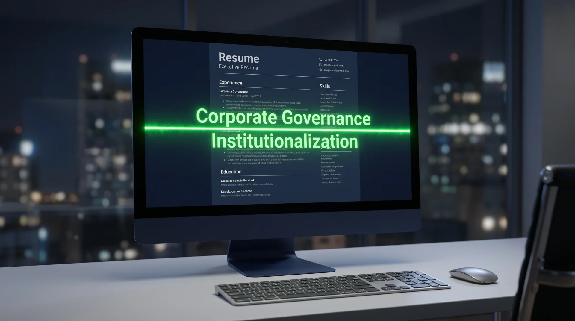 هندسة سيرة ذاتية ATS للقيادات تبرز مهارات حوكمة الشركات