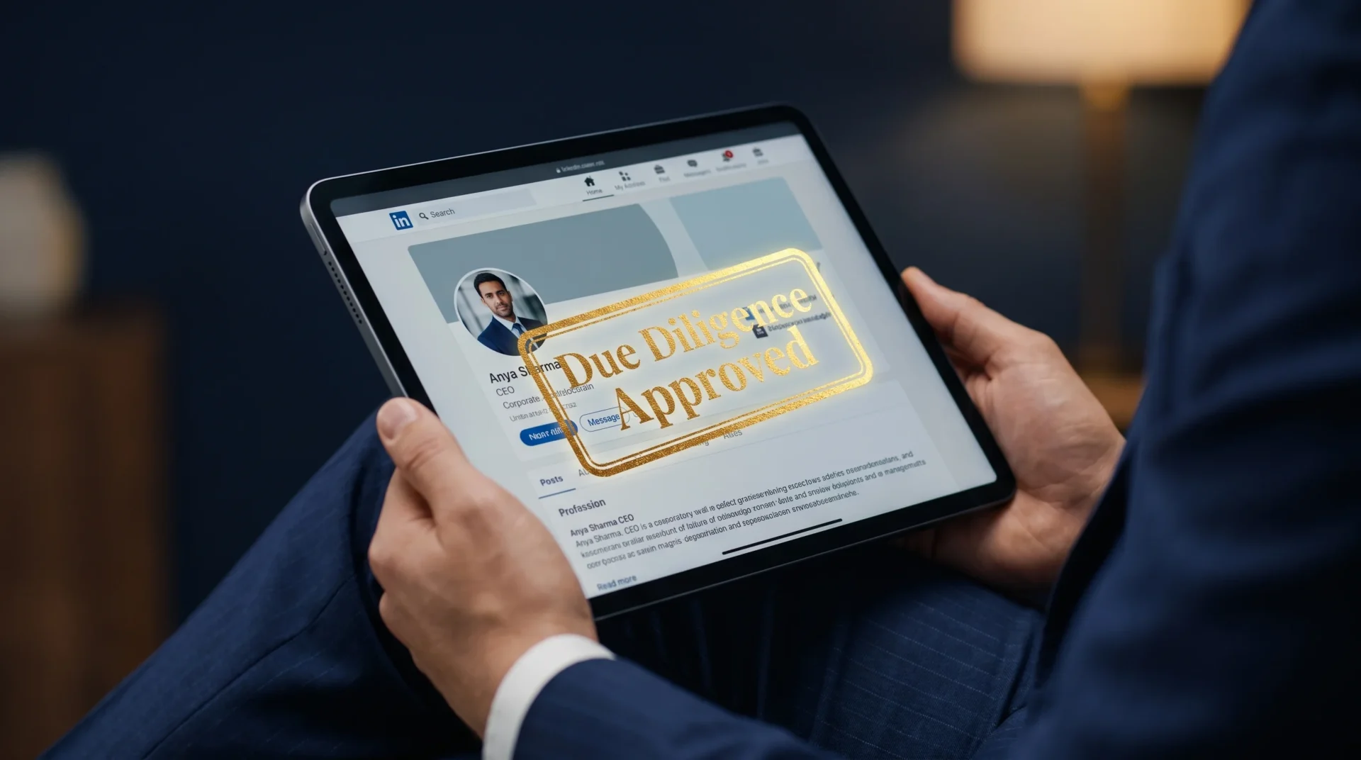 الفحص النافي للجهالة الرقمي للشركات عبر إدارة صفحات لينكد إن